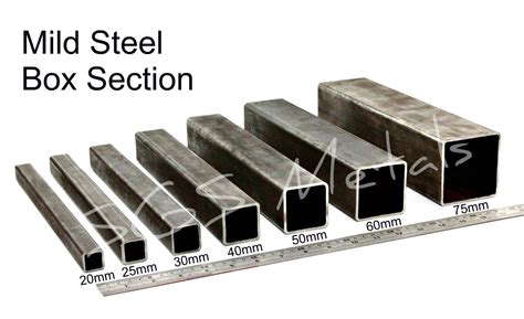 box steel dimensions|box section size chart.